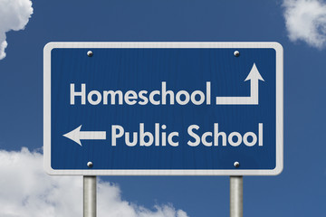 Obraz premium Difference between going to HomeSchool or Public School