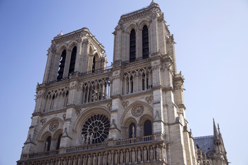 Fototapeta na wymiar Notre Dame, cathedral in Paris, France