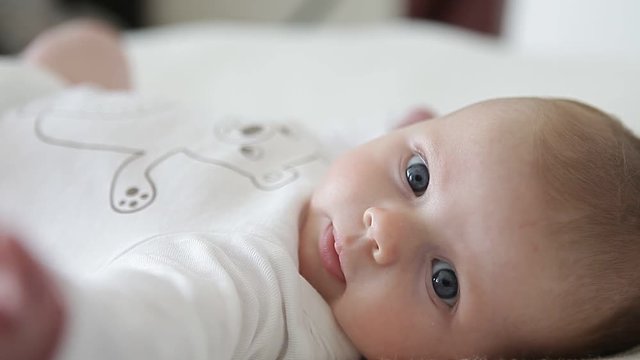 little baby on a blanket