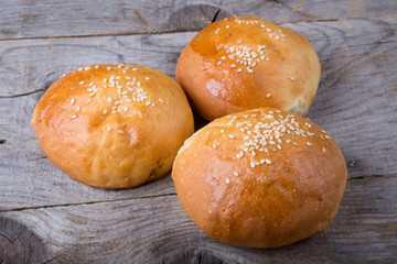 Baked yellow bread bun