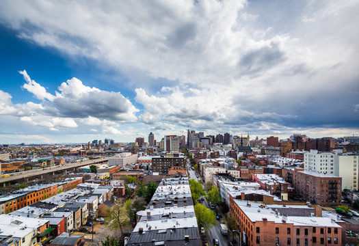 View Of Mount Vernon, In Baltimore, Maryland.