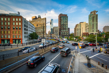 Obraz premium View of an intersection in SoHo, in Manhattan, New York.