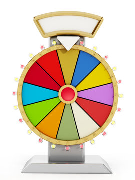 Wheel of fortune. 3D illustration