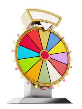 Wheel of fortune. 3D illustration