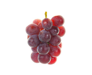 red grapes isolated on white