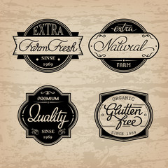 set of universal bottle labels
