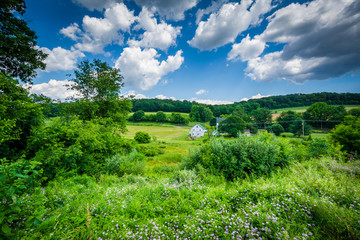 View of fields near Glen Rock, in York County, Pennsylvania.