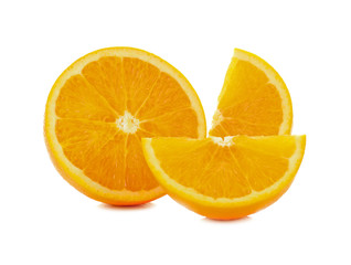 Navel Orange fruit isolated on white background