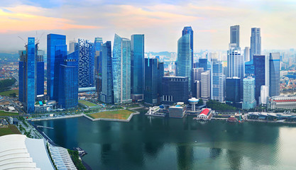 Fototapeta premium Singapore top view