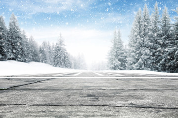 winter road  - Powered by Adobe