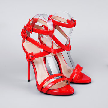 red  sandals for women