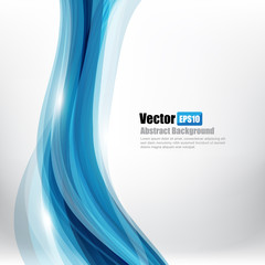 Abstract background Ligth blue curve and wave element vector ill