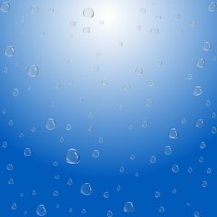 Vector Water bubbles blue background. Summer pattern for desktop