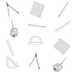 Back to school background, vector illustration