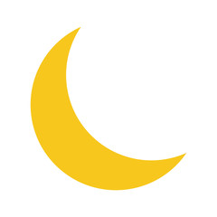 Fototapeta na wymiar Yellow Moon icon isolated on background. Modern flat pictogram,
