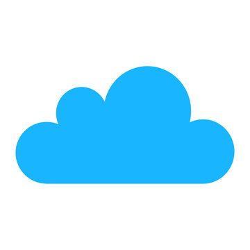 Blue Cloud icons isolated on background. Modern flat pictogram,
