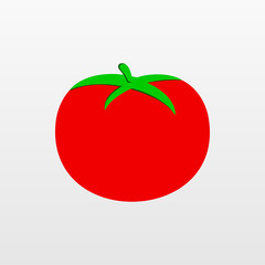 Red Tomato icon isolated on background. Modern flat pictogram, b