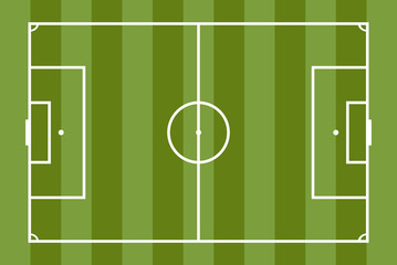 Soccer field vector illustration. Football game.