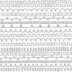 Seamless pattern in the style of Doodle. Vector graphics.