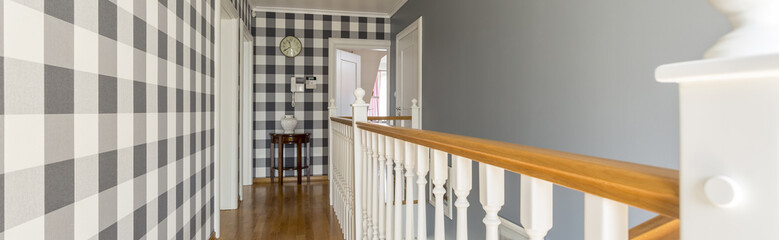 Lovely texture of a contemporary hallway's wallpaper
