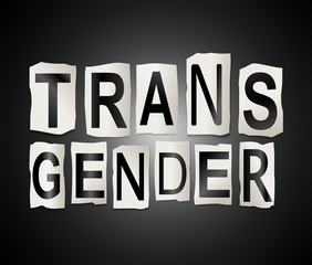 Transgender word concept.