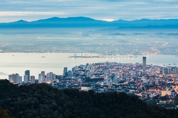 George Town Penang, Malaysia view from Penang Hill