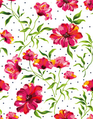 The repeat design of an floral pattern