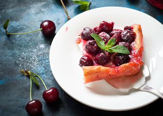 Homemade cherry pie