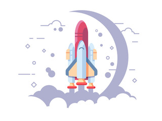 Startup space rocket