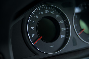 Classic speedometer of car