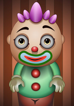 Funny clown smiling