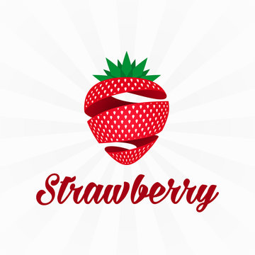Vector strawberry logo
