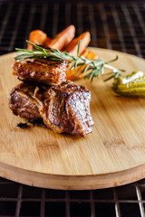 tasty steak with sauce