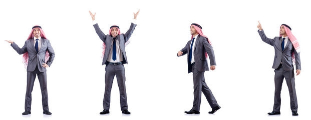 Obraz premium Set of photos with arab businessman