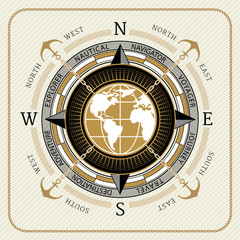 Nautical vintage compass 01