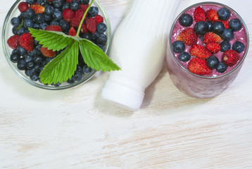 Smoothie with wildberries