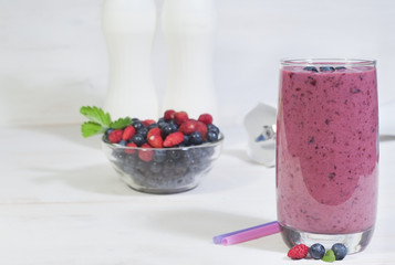 Smoothie with wildberries