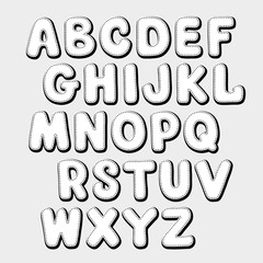 Hand drawn cartoon doodle font