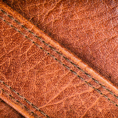 old Brown leather and stitch