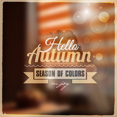 Creative graphic message for your autumn design