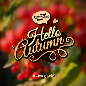 Creative graphic message for your autumn design