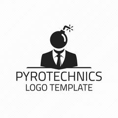 Pyrotechnics logo template