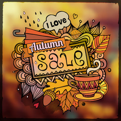 autumn sale blurred background