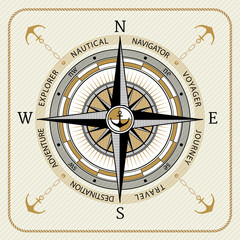 Nautical vintage compass 03