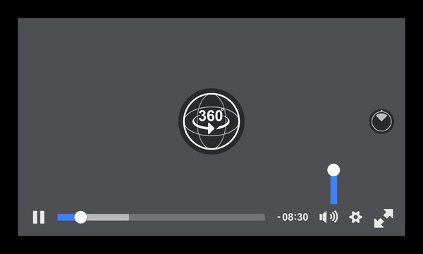 360 Degree Media player interface