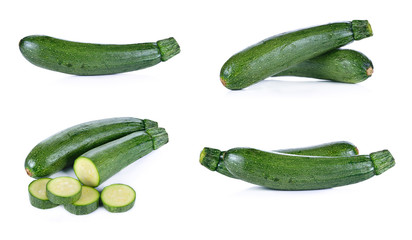 Fresh zucchini isolated on white