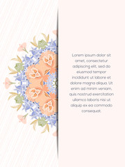 Flower decorative card