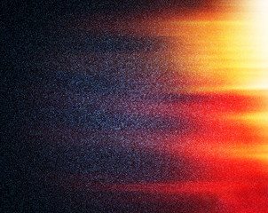 Horizontal space stars galaxies with sun light leak background