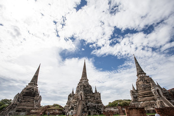 Fototapeta premium The Pagoda at Wat Phra Si San Phet, Ayutthaya, Thailand