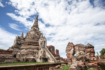 Fototapeta premium The Pagoda at Wat Phra Si San Phet, Ayutthaya, Thailand